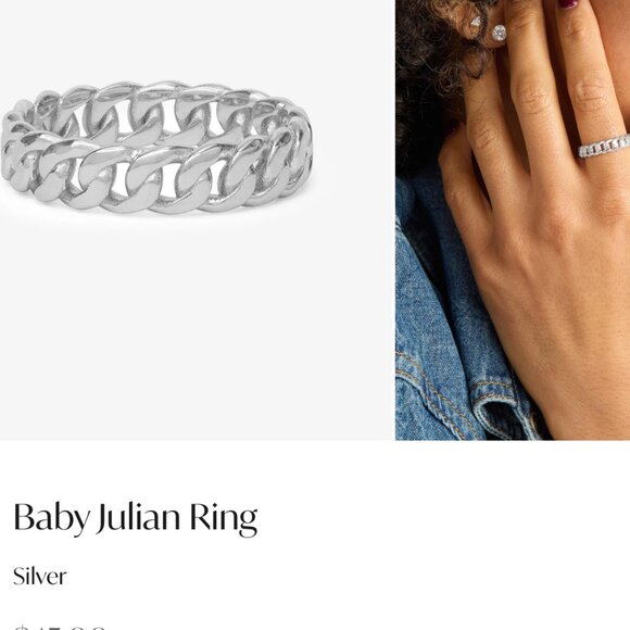 Melinda Maria Baby Julian Ring, Size 8 - SILVER - NWT - Picture 1 of 5